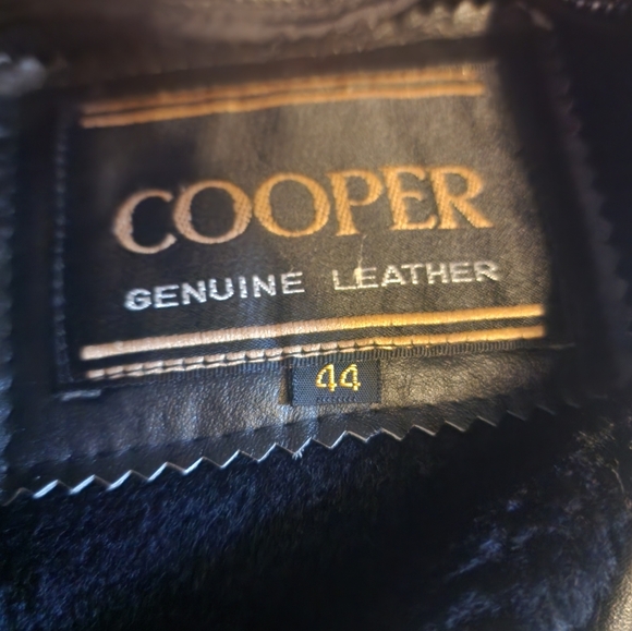 Cooper leather coat, black leather, size 44 - Picture 10 of 10